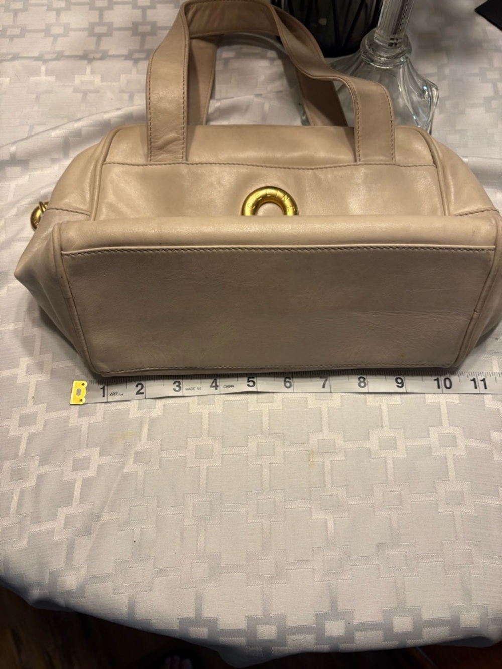 Celine Cream Shoulder Bag with Gold Detail - Picture 8 of 10